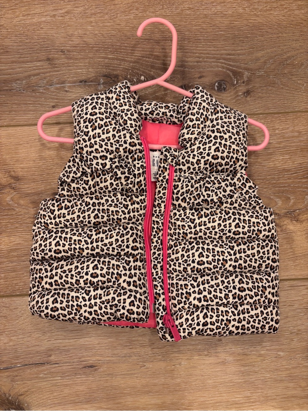 GAP Baby Leopard Print & Pink Vest